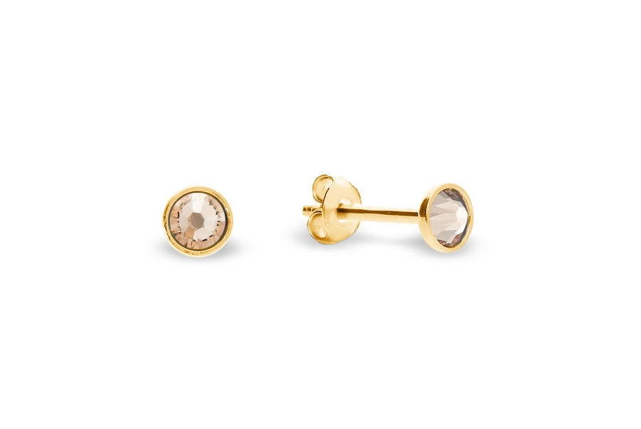 Náušnice béžové se Swarovski Elements Pinpoint Studs KG2038SS10SL Silk