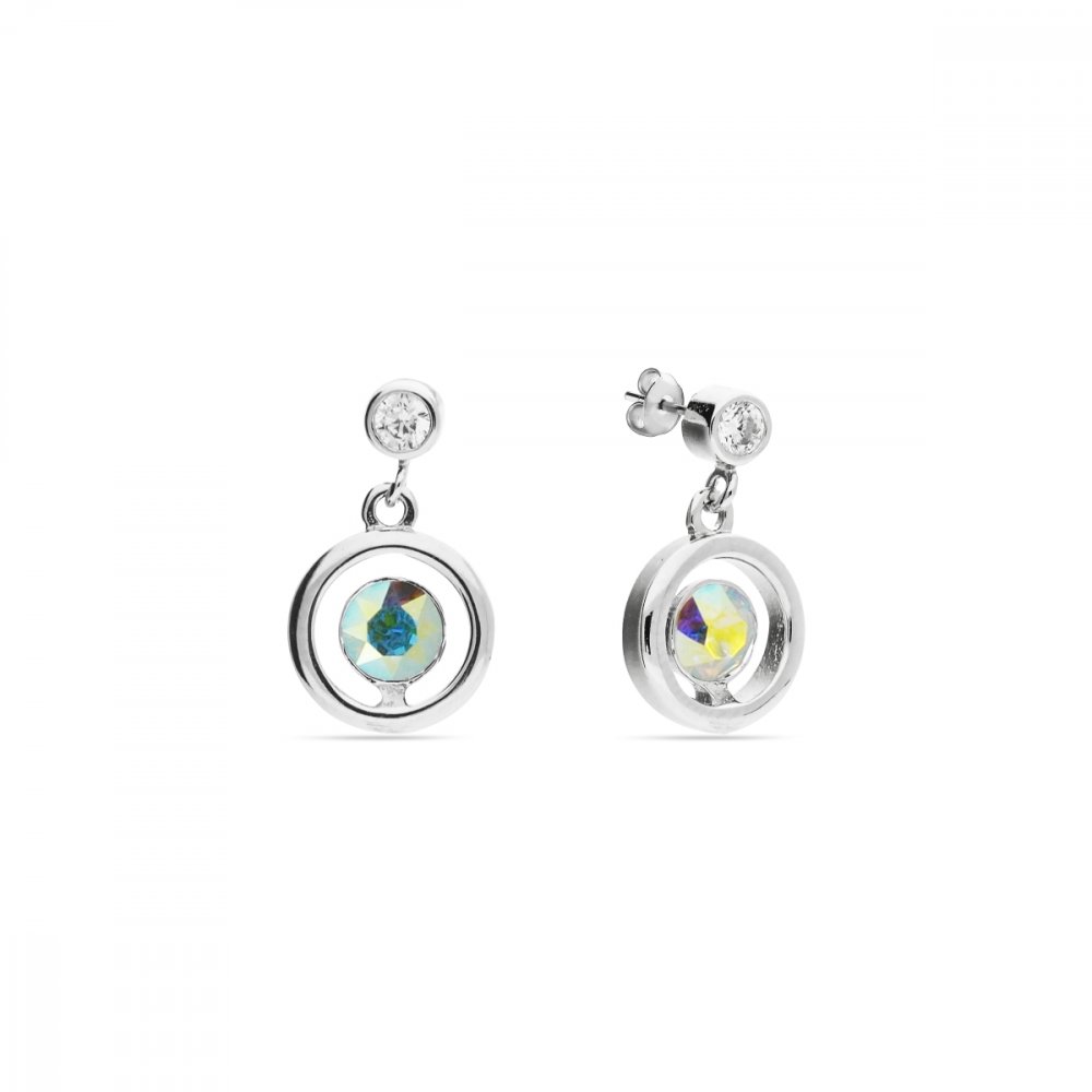 Levně Náušnice duhové se Swarovski Elements Punct KC1088SS18AB