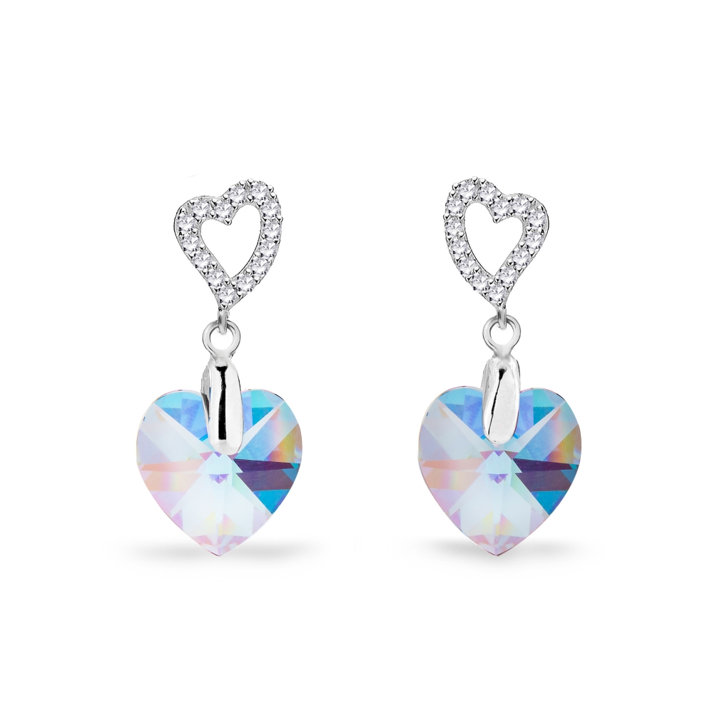 Levně Náušnice duhové se Swarovski Elements Amore KCS622810AQAB AB