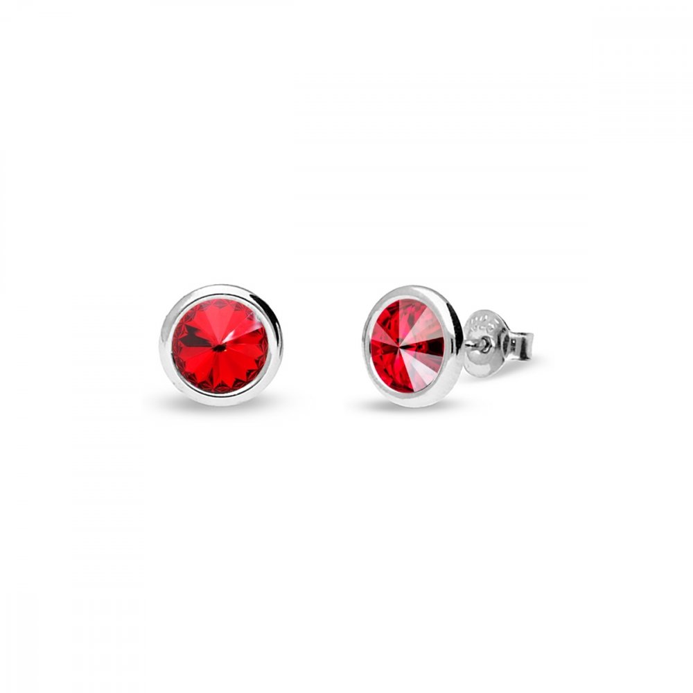 Náušnice červené se Swarovski Elements Tiny Bonbon Studs KR1122SS29LSI Light Siam 6 mm