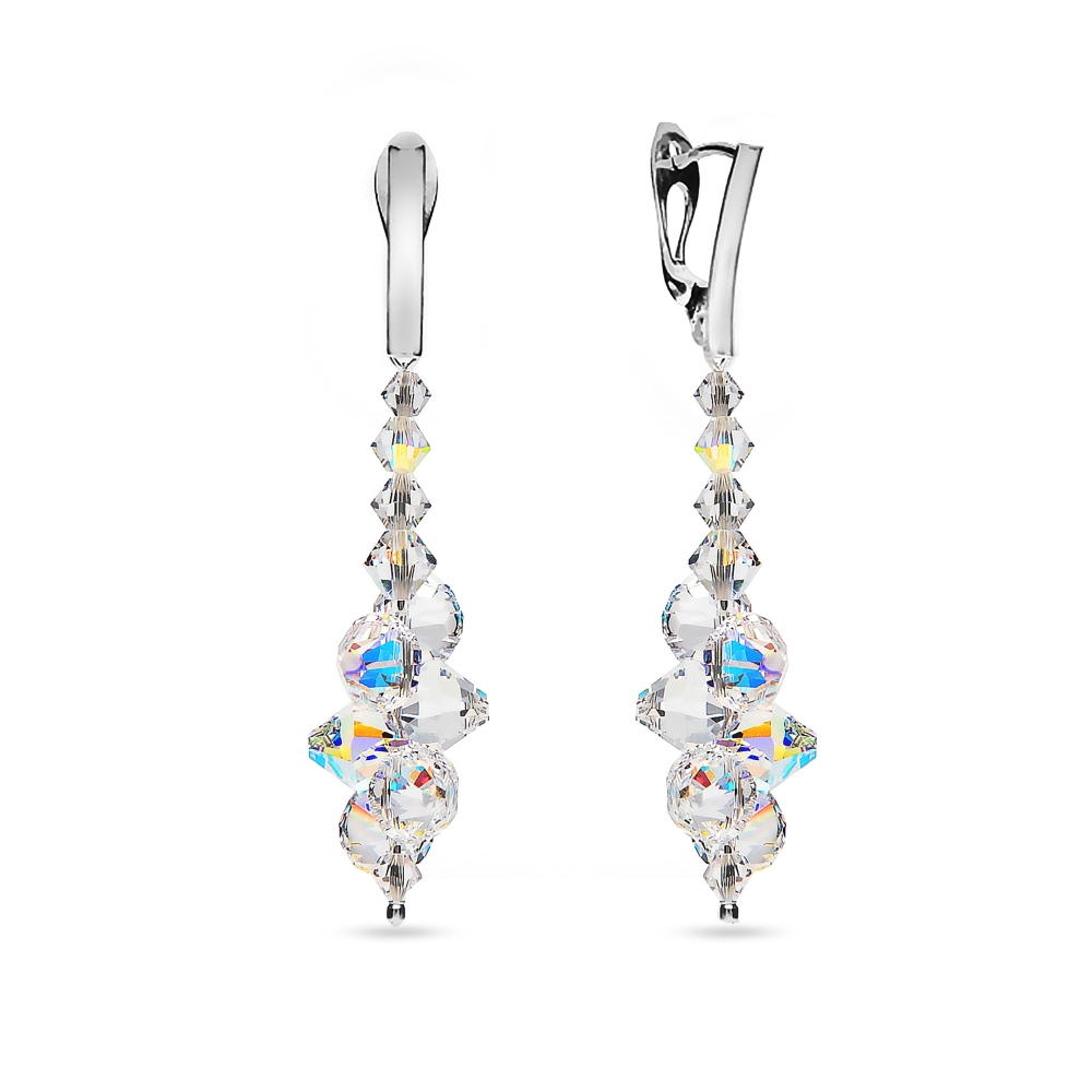 Levně Náušnice se Swarovski Elements Bicone KW63015301AB měnivá