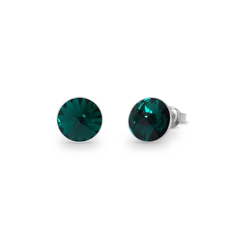 Náušnice Rivoli se Swarovski Elements Sweet Candy Studs K1122SS39EM emerald 8 mm