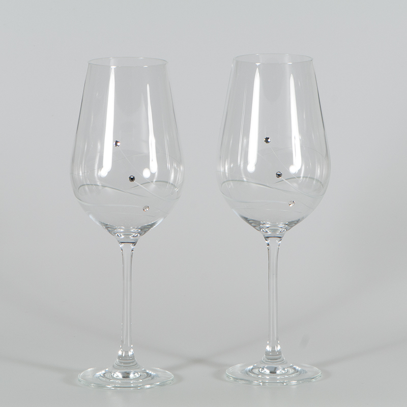 Levně Sklenice se Swarovski Elements na červené víno 470 ml