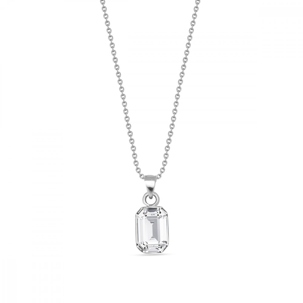 Levně Náhrdelník čirý se Swarovski Elements Royal N26028C Krystal