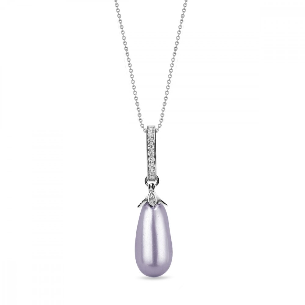 Náhrdelník se Swarovski Elements perla Lavender