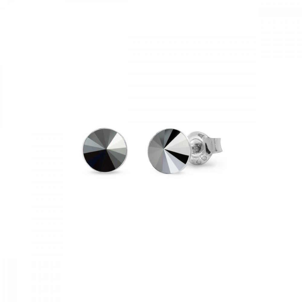 Náušnice tmavě šedé Rivoli se Swarovski Elements Sweet Candy Studs K1122SS29H Hematite 6 mm