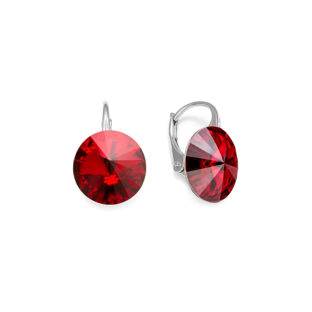 Náušnice červené Rivoli se Swarovski Elements Sweet Candy K112212SC Scarlet 12 mm