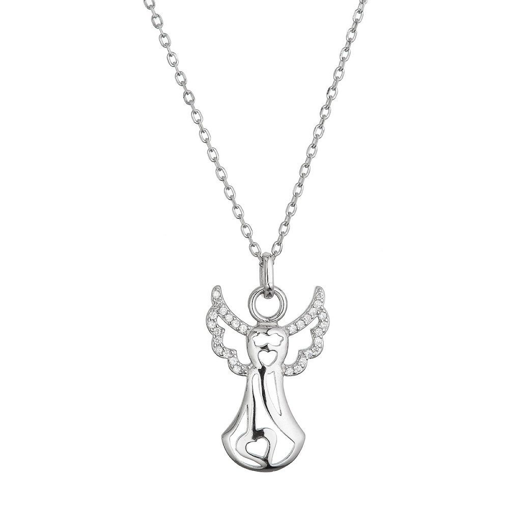 Stříbrný náhrdelník anděl 12122.1