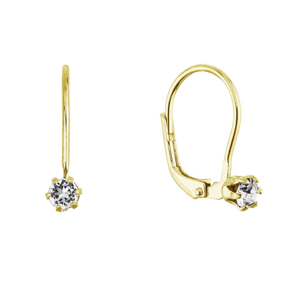 Pozlacené visací náušnice se Swarovski krystalem 31322.1