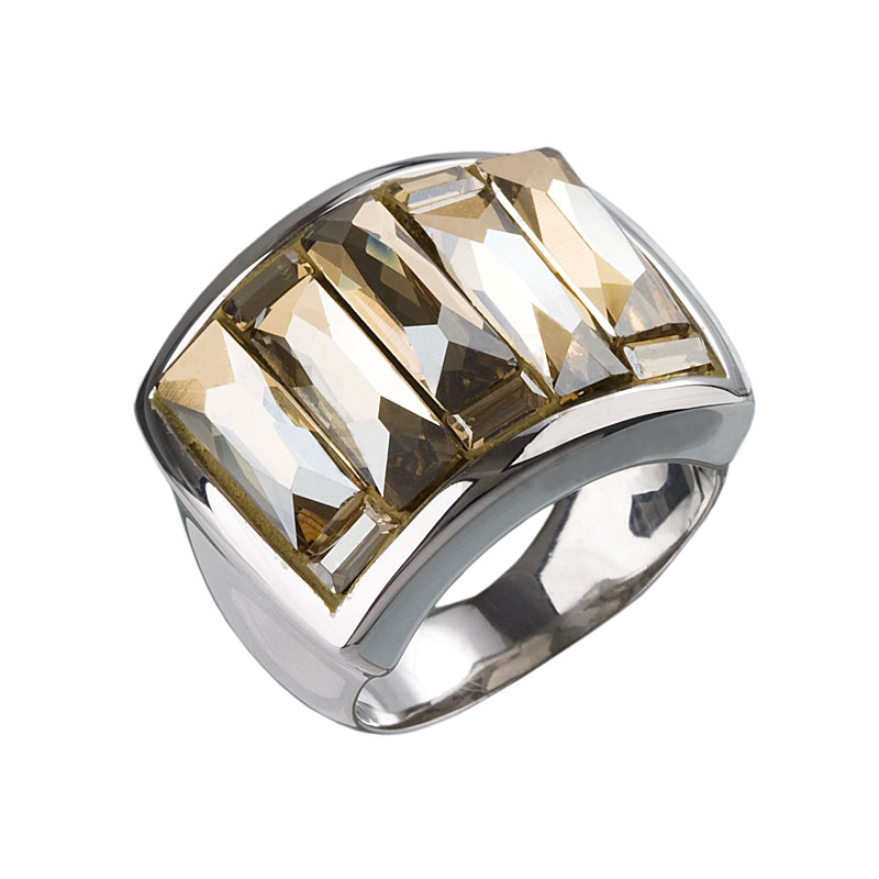 Prsten Swarovski Elements Exclusive gold shadow