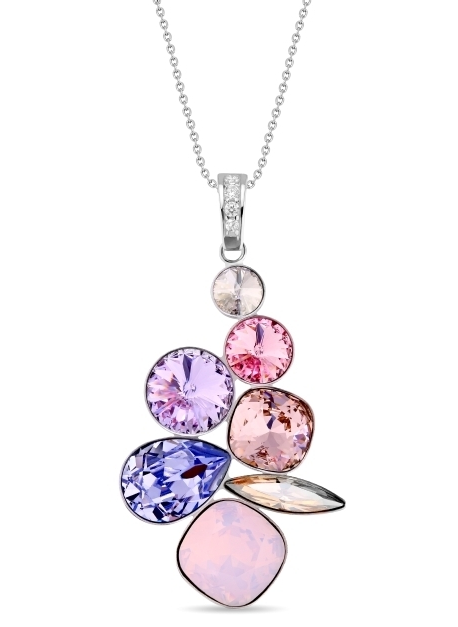 Náhrdelník se Swarovski Elements Florindi N1122MIX1RW Rose Water Opal