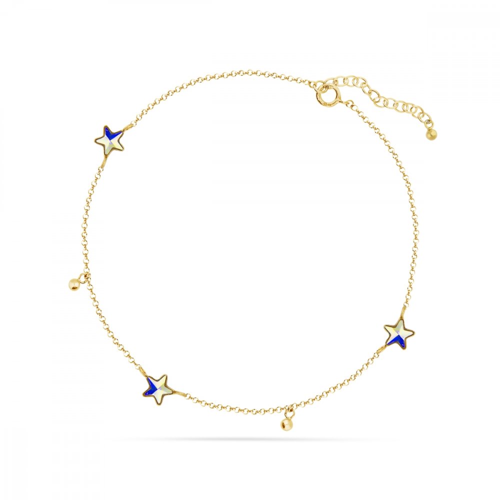 Řetízek na nohu duhový se Swarovski Elements Vilo BAG28163AB