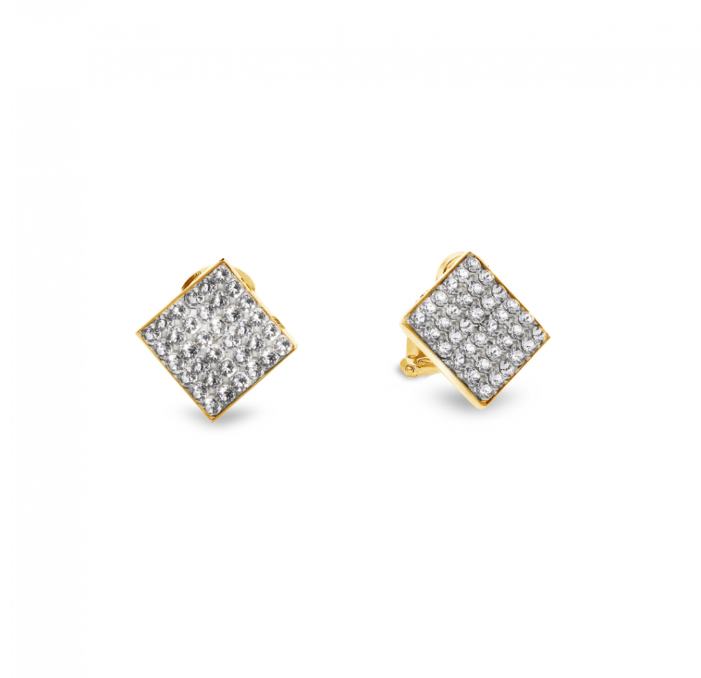 Náušnice čiré se Swarovski Elements Kingdom Karo KLGFMK6C Krystal