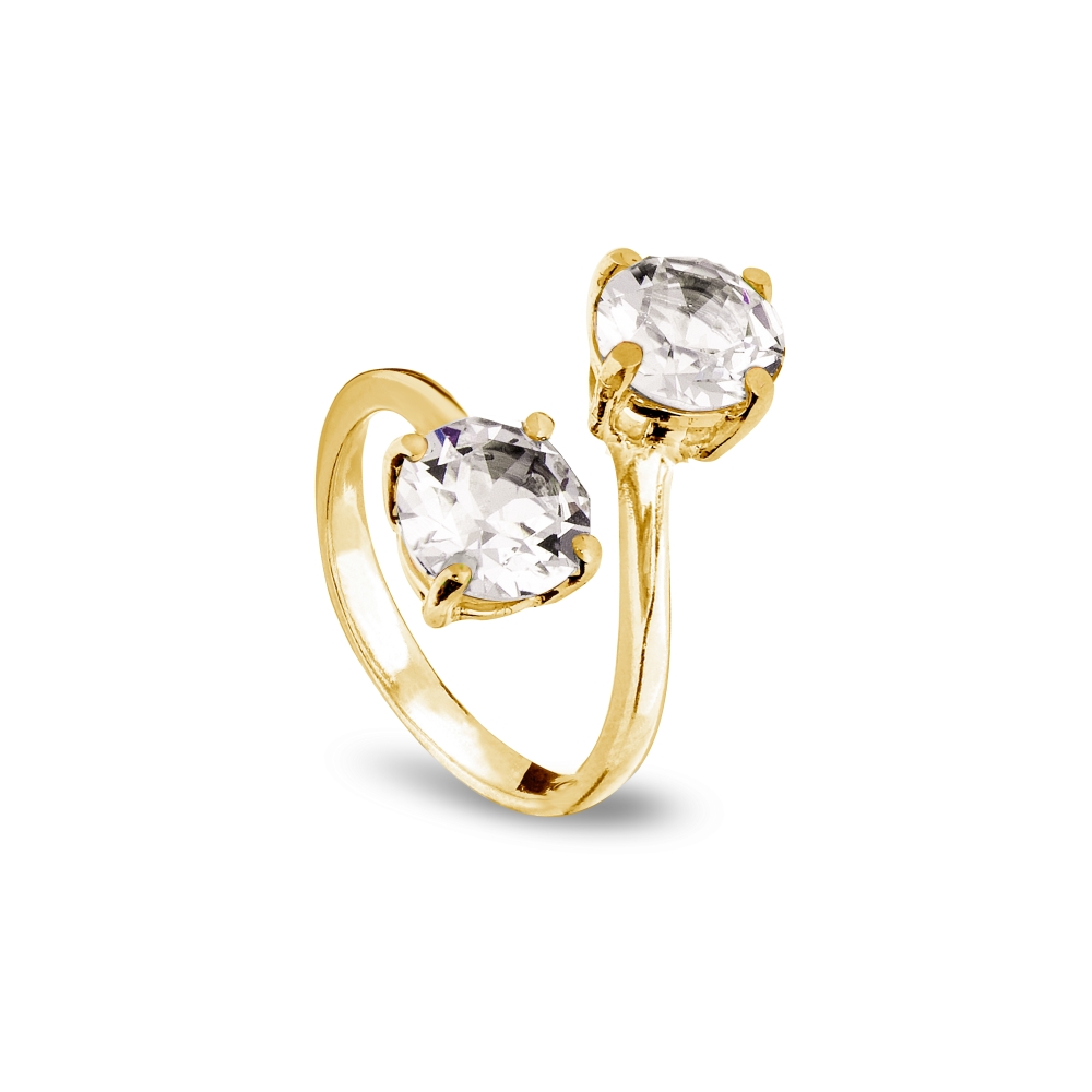 Prsten čirý se Swarovski Elements Ronda PPG10882C Krystal