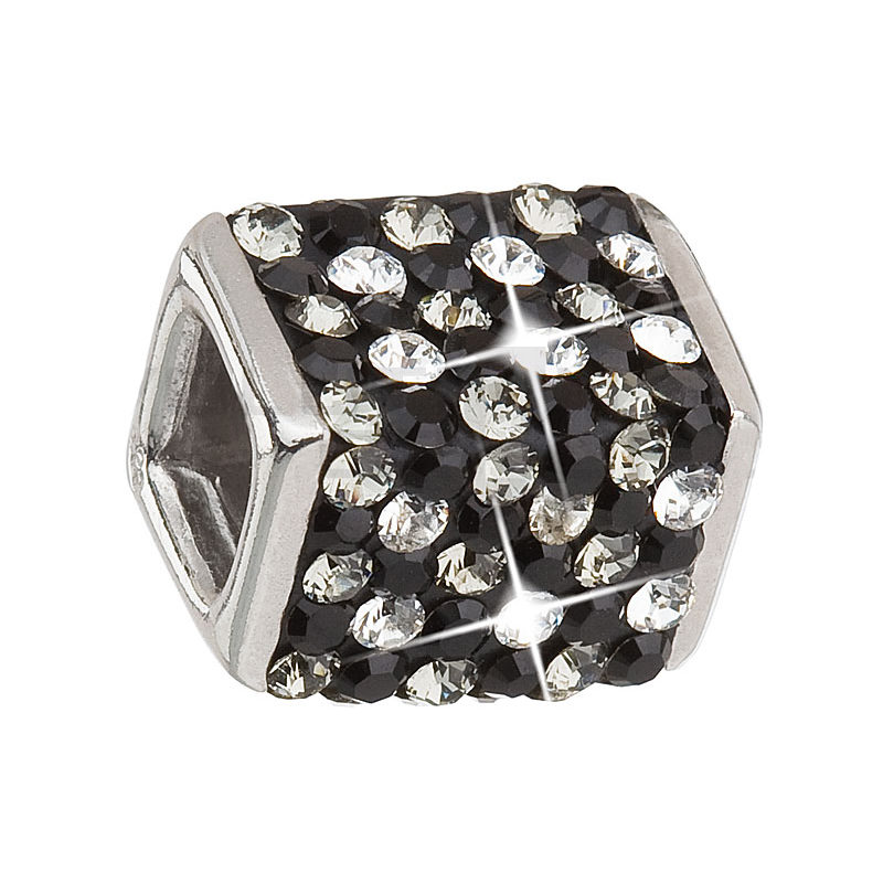Přívěsek průvlekový kvádr se Swarovski Elements 34134.3 Jet