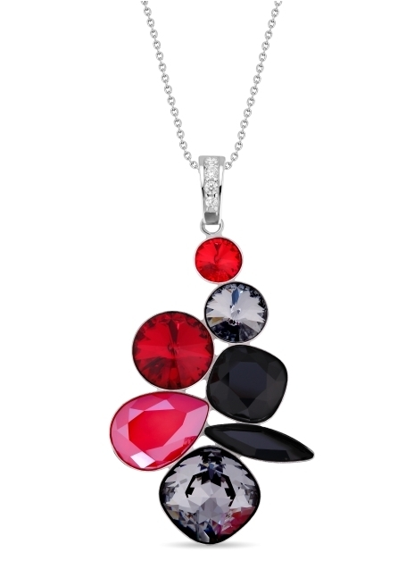 Náhrdelník se Swarovski Elements Florindi N1122MIX1SI Siam