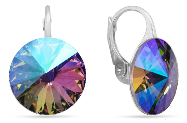 Náušnice měnivé Rivoli se Swarovski Elements Sweet Candy KA112214PS  Paradise Shine 14 mm