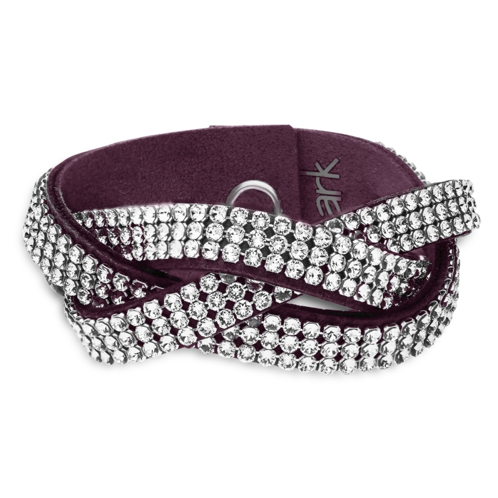 Náramek se Swarovski Elements krystaly fialový Braid BMESH9VC Krystal