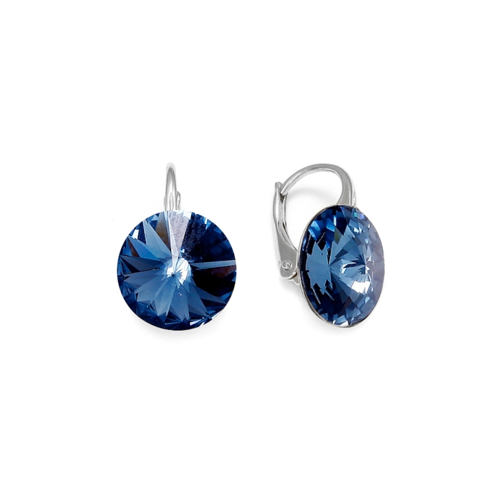 Levně Náušnice tmavě modré Rivoli se Swarovski Elements Sweet Candy K112212M Montana 12 mm