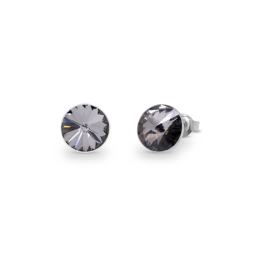 Náušnice Rivoli se Swarovski Elements Sweet Candy Studs K1122SS47SN Silver Night 10 mm