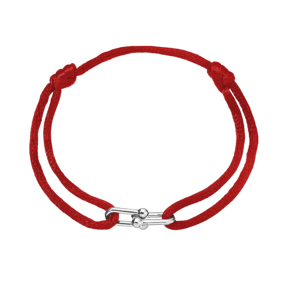 Kabbalah náramek se stříbrnou ozdobou 13094.3 red