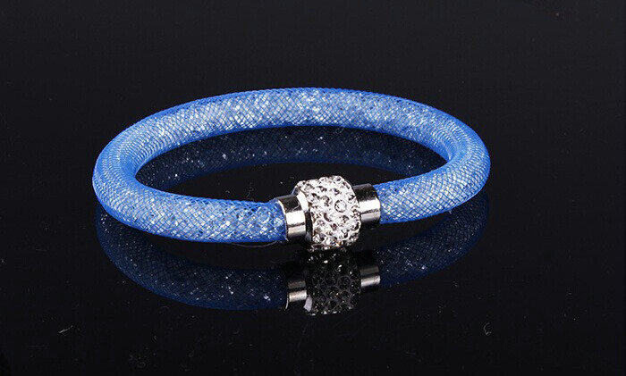 Náramek Stardust s křišťály modrý