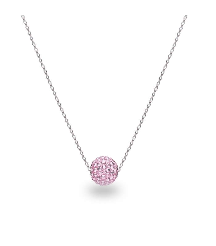 Náhrdelník se Swarovski Elements kulička Light Rose