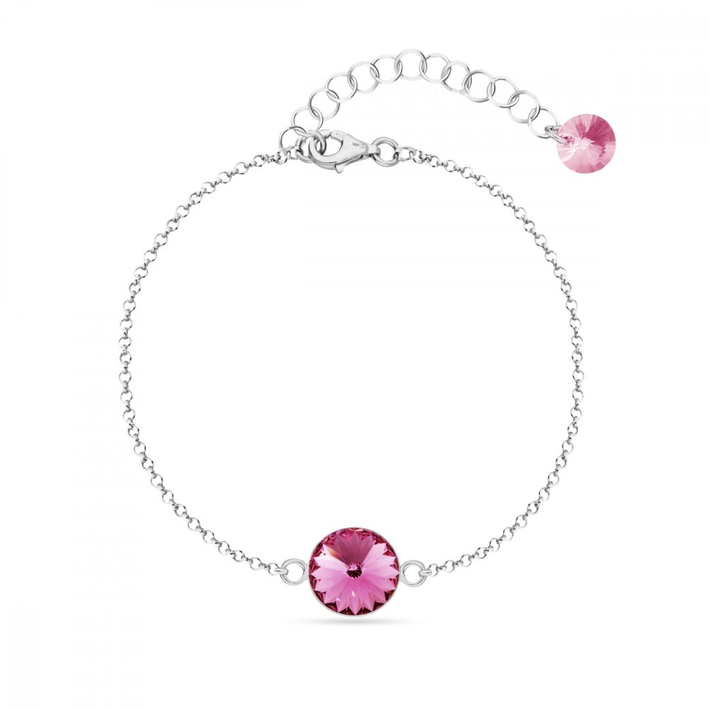 Náramek růžový se Swarovski Elements Candy  B1122SS47R  Rose