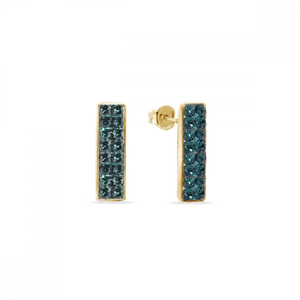 Náušnice zelené se Swarovski Elements Radiance KGFMP1EM Emerald