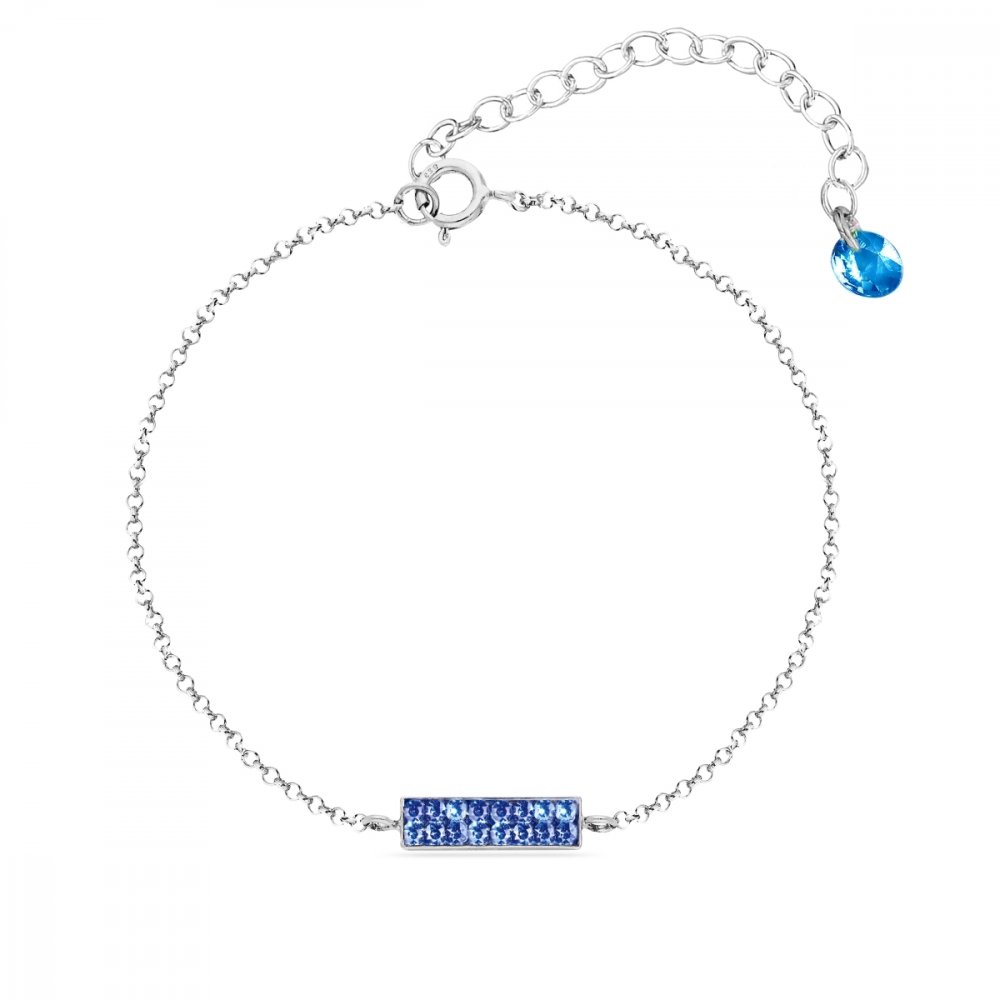 Levně Náramek modrý se Swarovski Elements Radiance BFMP1SA Sapphire