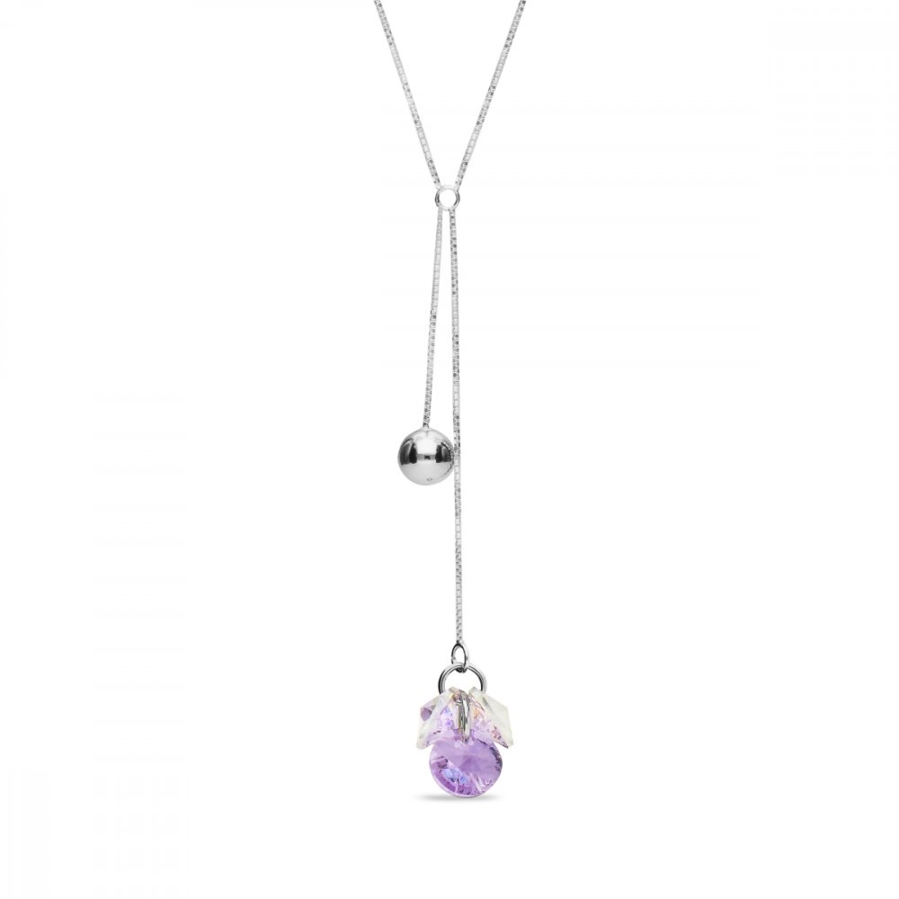 Náhrdelník fialový se Swarovski Elements Vinber NKL6428ABV AB+Violet