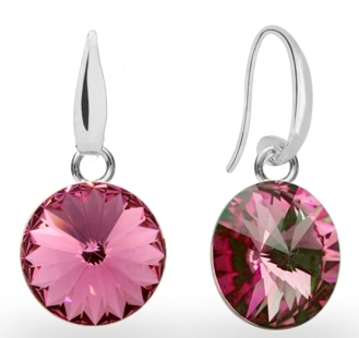 Náušnice Rivoli se Swarovski Elements Candy KW112212R Rose 10 mm