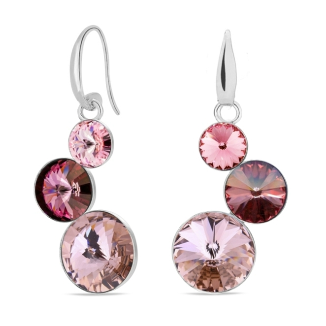 Náušnice se Swarovski Elements Lollipop KW11223R Rose