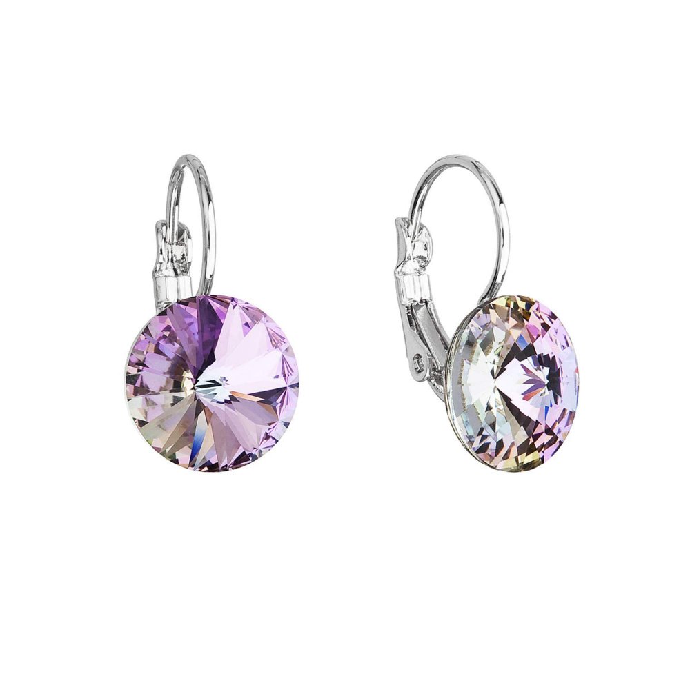 Náušnice Rivoli se Swarovski Elements Vitrail Light 12 mm