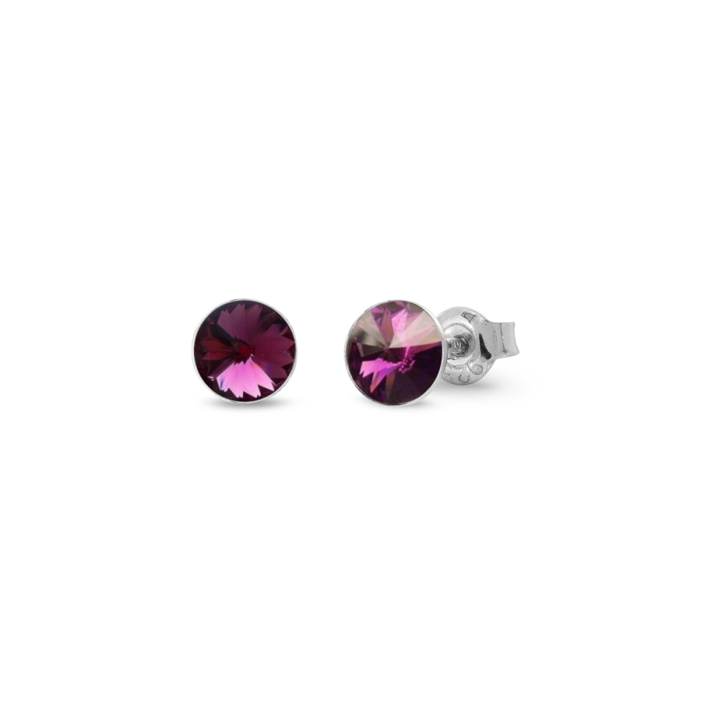 Náušnice fialové Rivoli se Swarovski Elements Sweet Candy Studs K1122SS29AM Amethyst 6 mm
