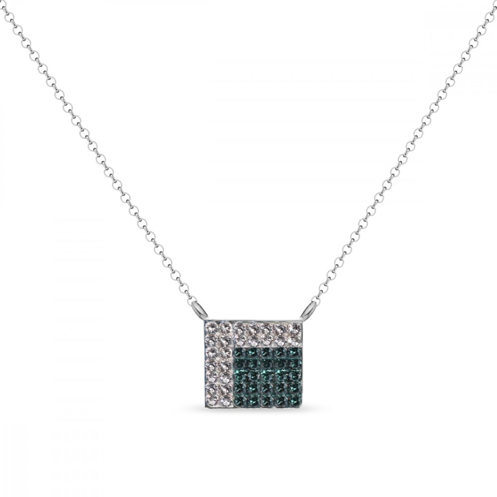 Náhrdelník zelený se Swarovski Elements Kingdom NNFM7CEM Emerald
