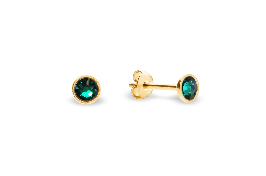 Náušnice zelené se Swarovski Elements Pinpoint Studs KG2038SS10EM Emerald