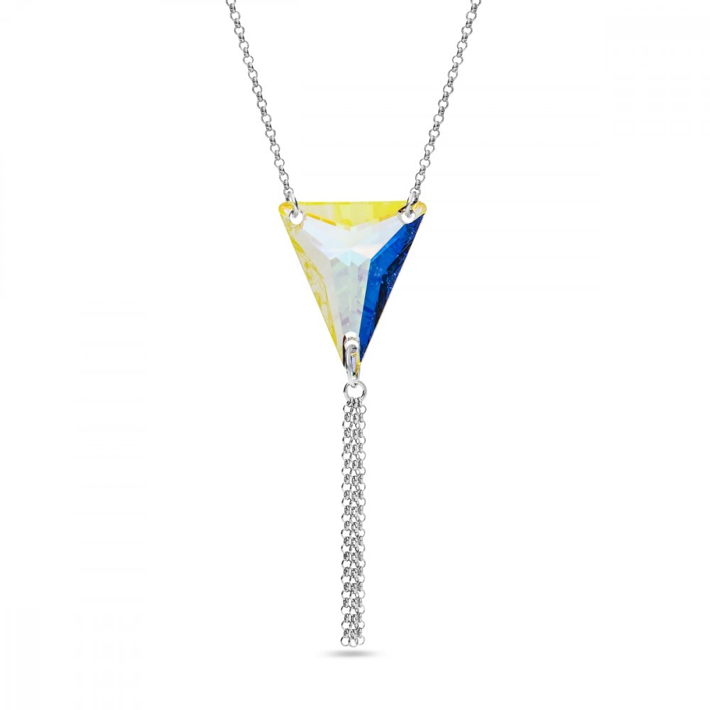 Náhrdelník duhový se Swarovski Elements Trident N327118AB