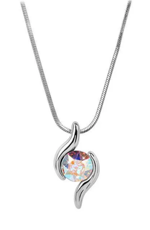 Náhrdelník se Swarovski Elements měnivá vlnka Krystal AB