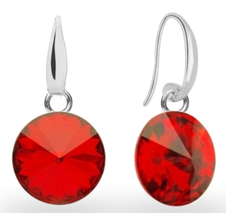 Náušnice Rivoli se Swarovski Elements Candy KW112212LSI Light Siam 10 mm