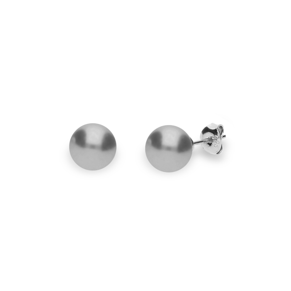Náušnice se Swarovski Elements Classic Pearl K58188LG Light Grey 8 mm
