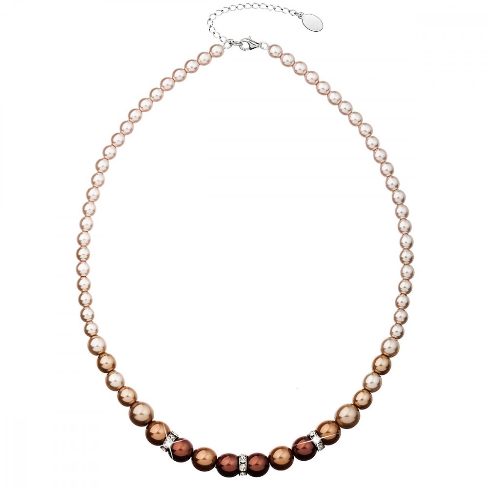 Náhrdelník se Swarovski Elements 32005.3 BROWN