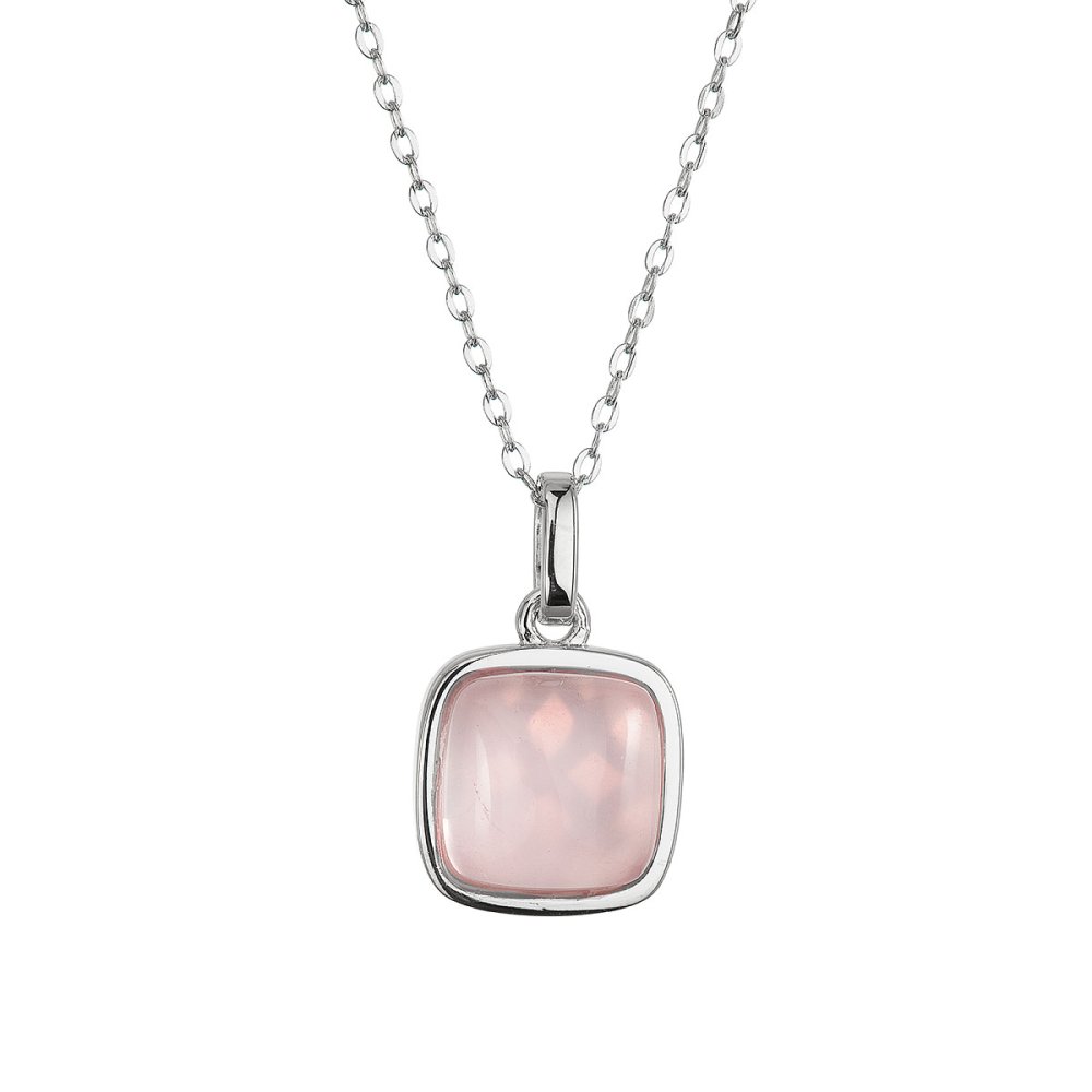 Stříbrný náhrdelník s růženínem 12166.3