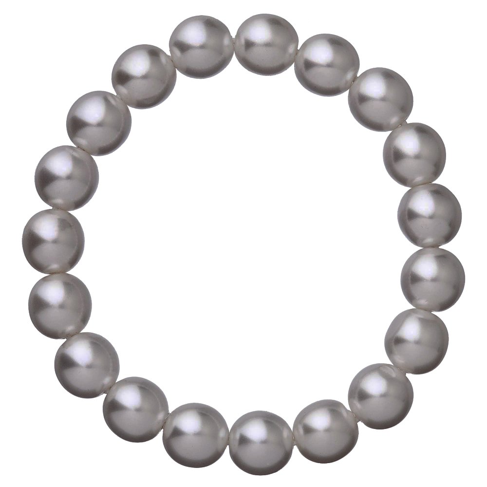Levně Perlový náramek šedý 56010.3 grey