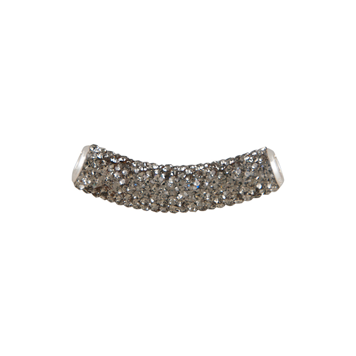 Levně Přívěsek průvlek trubička se Swarovski Elements Black Diamond