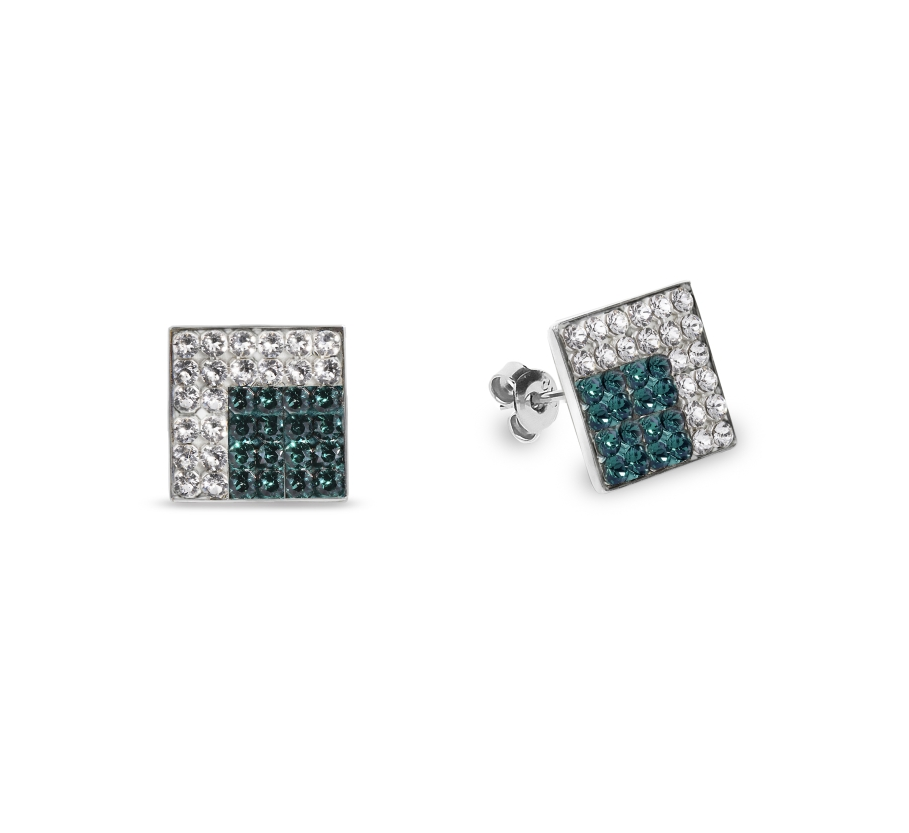 Náušnice zelené se Swarovski Elements Kingdom Studs KFM6CEM Emerald
