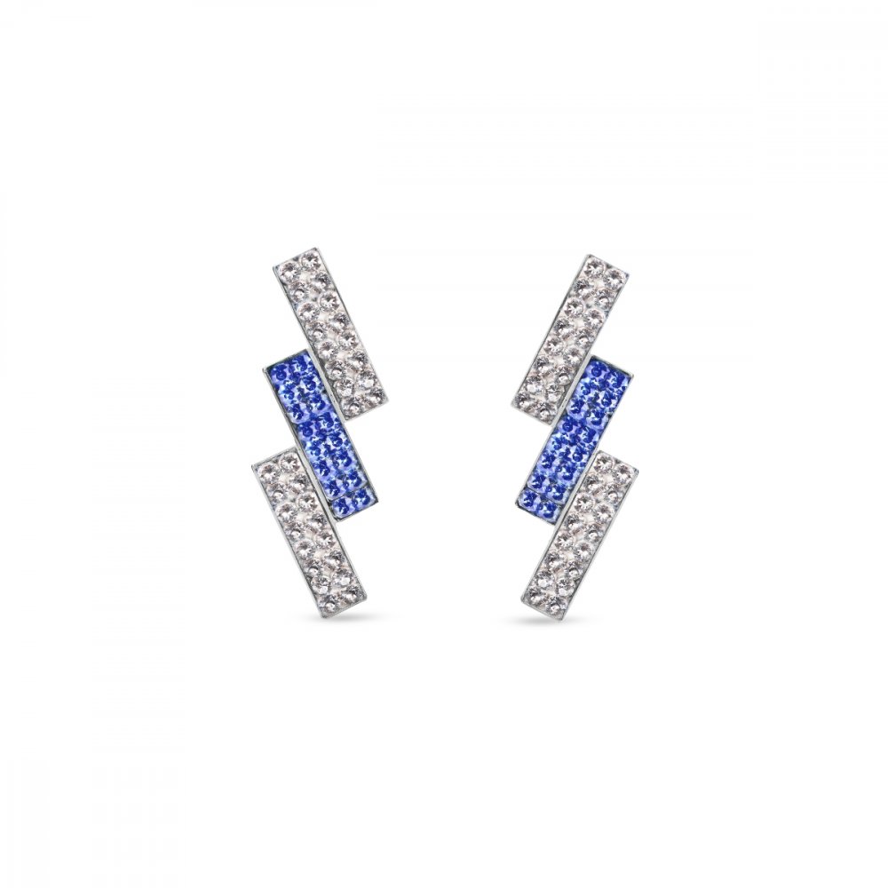 Levně Náušnice modré se Swarovski Elements Moonlight KFMP3CSA Sapphire