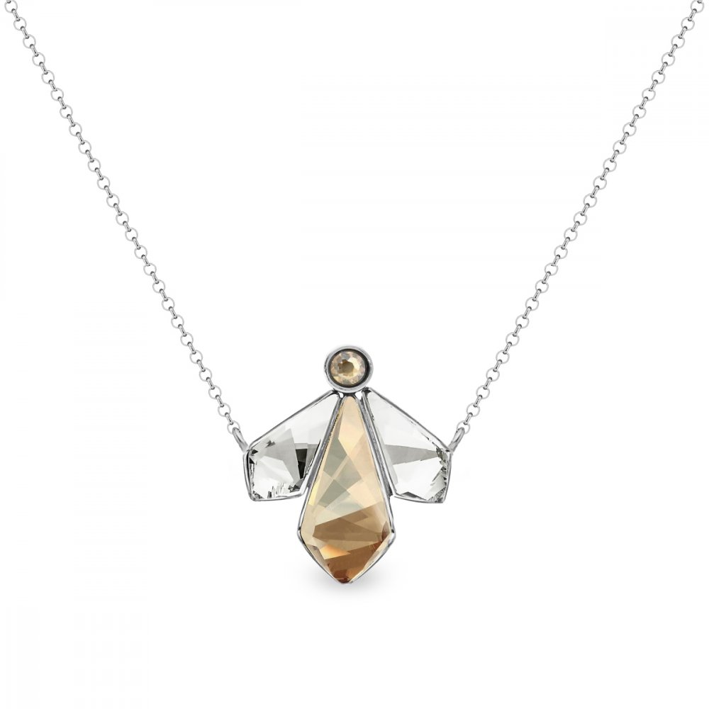 Náhrdelník zlatý se Swarovski Elements Falena NKF47313GSC Gold Shadow