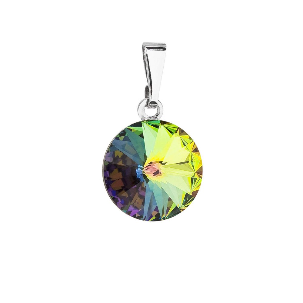 Přívěsek zelený Rivoli se Swarovski Elements Vitrail Medium 12 mm