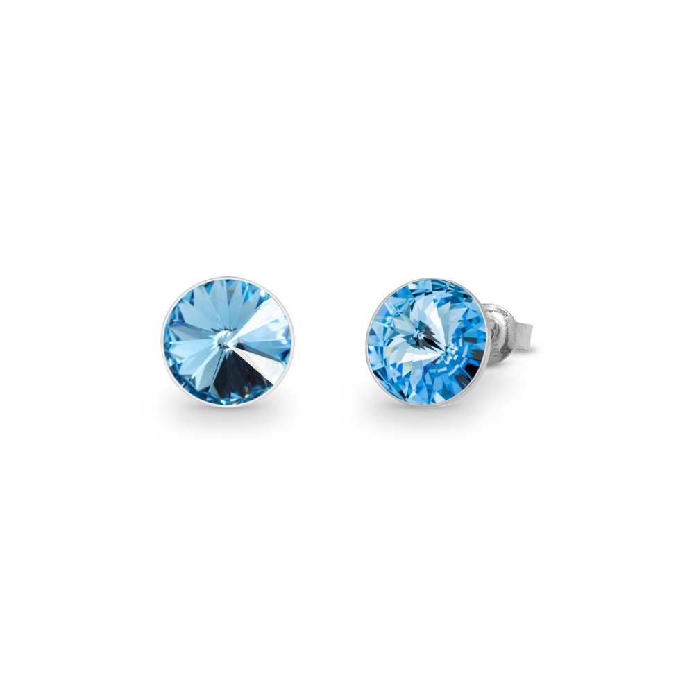 Náušnice Rivoli se Swarovski Elements Sweet Candy Studs K1122SS47AQ Aquamarine 10 mm